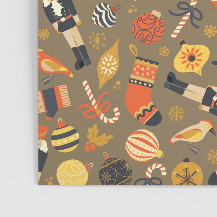 Christmas Vintage Ornaments Poster Gallery Image 3