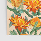 Botanical Australian natives orange on peach Poster Gallery Image 3