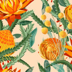 Botanical Australian natives orange on peach Coffee Mug Gallery Image 2