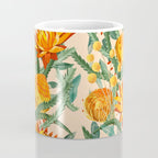 Botanical Australian natives orange on peach Coffee Mug Gallery Image 4