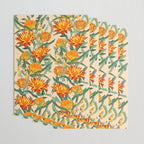Botanical Australian natives orange on peach Wrapping Paper Gallery Image 3