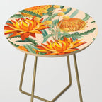 Botanical Australian natives orange on peach Side Table Gallery Image 2