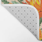 Botanical Australian natives orange on peach Bath Mat Gallery Image 2