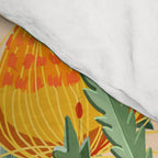 Botanical Australian natives orange on peach Comforter Gallery Image 4