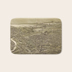 Vintage Pictorial Map of Scranton PA (1890) Bath Mat Gallery Image 1