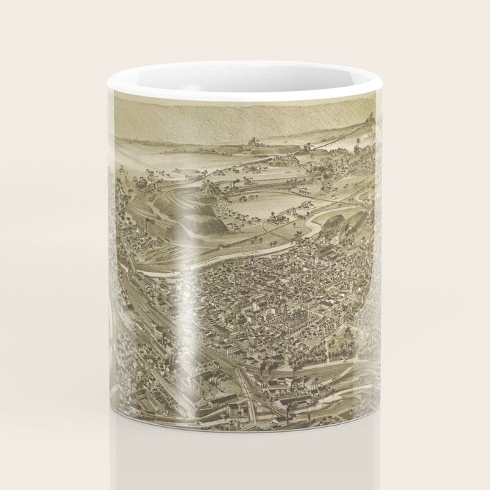 Vintage Pictorial Map of Scranton PA (1890) Coffee Mug Gallery Image 4