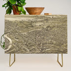 Vintage Pictorial Map of Scranton PA (1890) Credenza Gallery Image 1