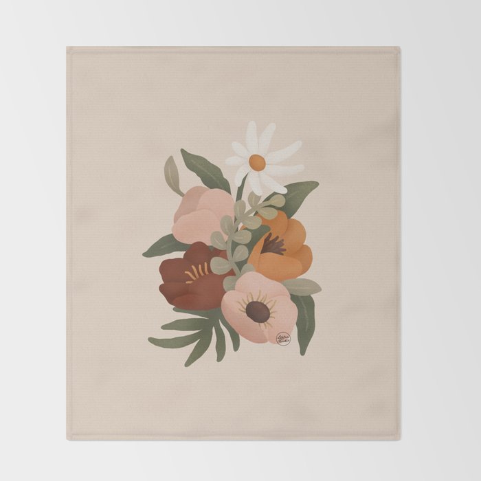 Gloria Floral Throw Blanket Gallery Image 2