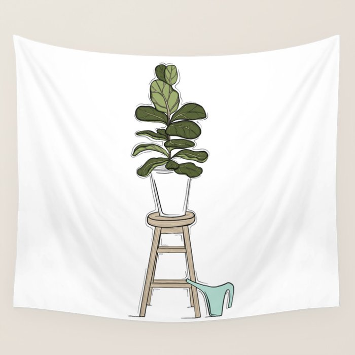 Fiddle Fig Tree Wall Tapestry Gallery Image 4
