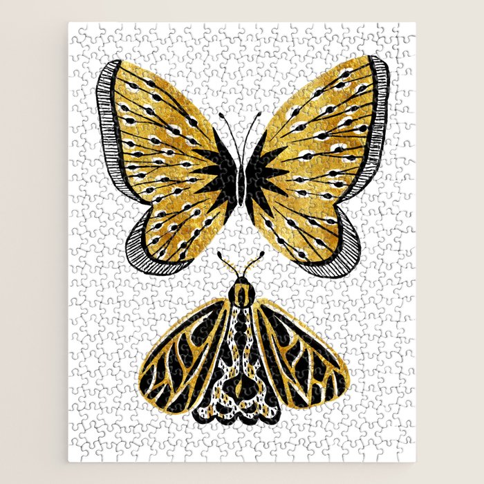 Golden Butterfly & Moth Jigsaw Puzzle Gallery Image 1
