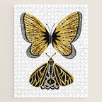 Golden Butterfly & Moth Jigsaw Puzzle Gallery Image 1
