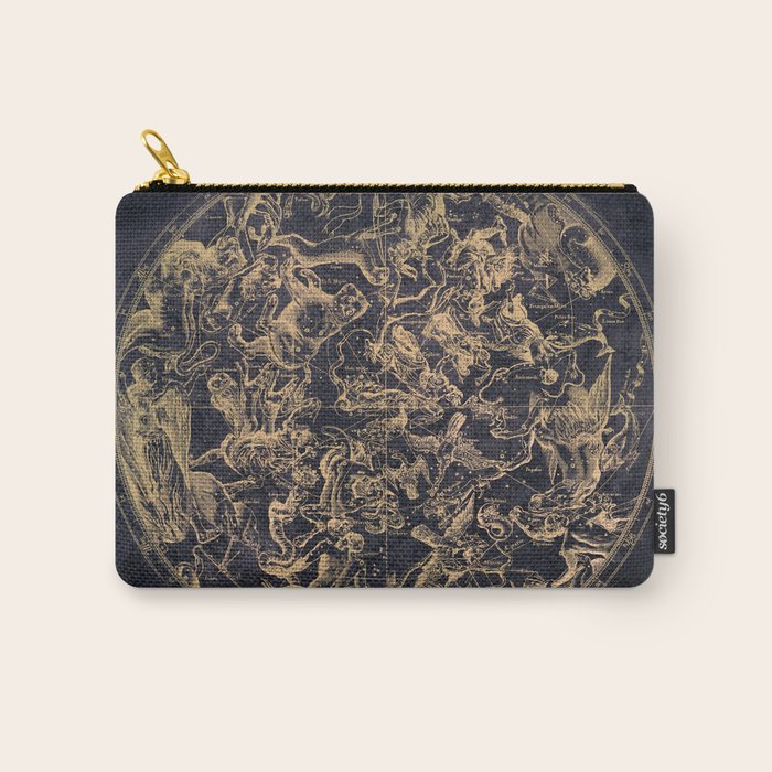 Vintage Constellations & Astrological Signs | Yellowed Ink & Cosmic Colour Carry All Pouch Gallery Image 1