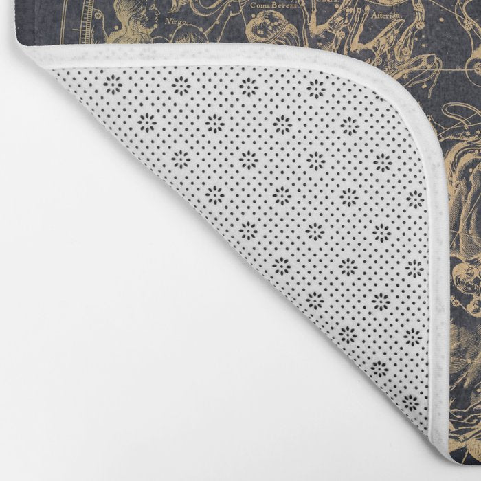 Vintage Constellations & Astrological Signs | Yellowed Ink & Cosmic Colour Bath Mat Gallery Image 2