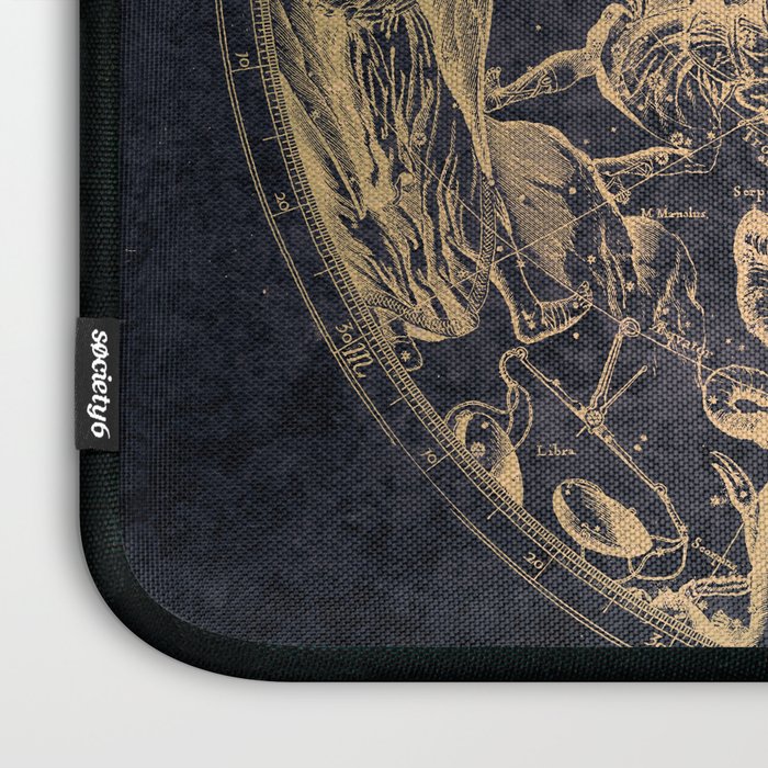 Vintage Constellations & Astrological Signs | Yellowed Ink & Cosmic Colour Laptop Sleeve Gallery Image 3