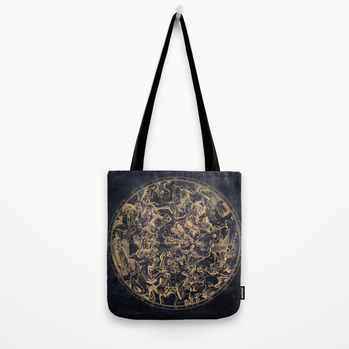 Vintage Constellations & Astrological Signs | Yellowed Ink & Cosmic Colour Tote Bag Gallery Image 2