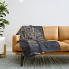 Vintage Constellations & Astrological Signs | Yellowed Ink & Cosmic Colour Throw Blanket Gallery Image 1