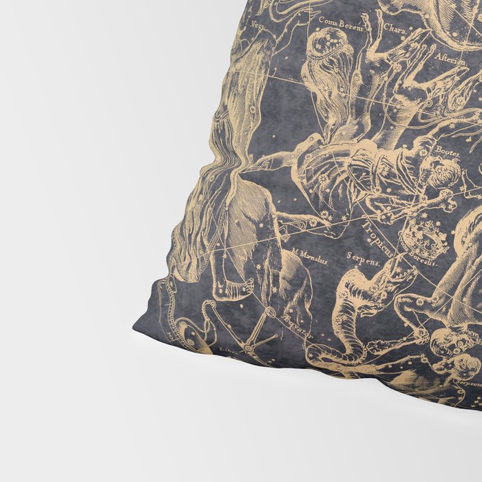 Vintage Constellations & Astrological Signs | Yellowed Ink & Cosmic Colour Pillow Sham Gallery Image 4