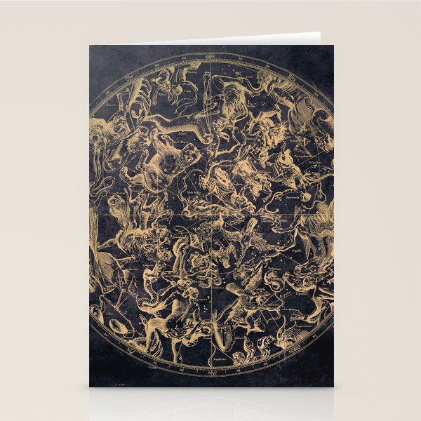 Vintage Constellations & Astrological Signs | Yellowed Ink & Cosmic Colour Stationery Card Gallery Image 2