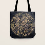 Vintage Constellations & Astrological Signs | Yellowed Ink & Cosmic Colour Tote Bag Gallery Image 1