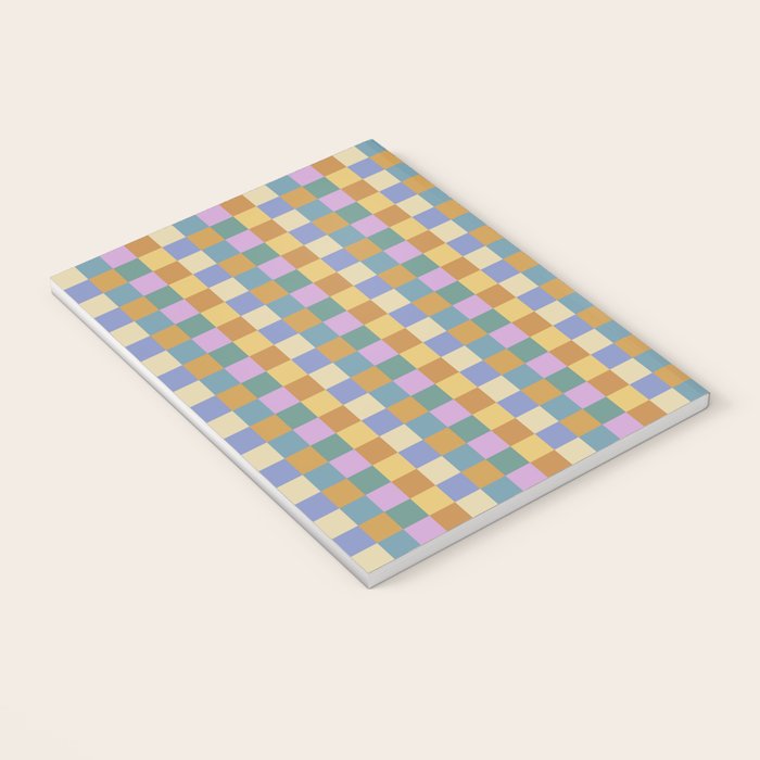 Checkered Multicolor Pattern XXXVI Colorful Summer Notebook Gallery Image 3