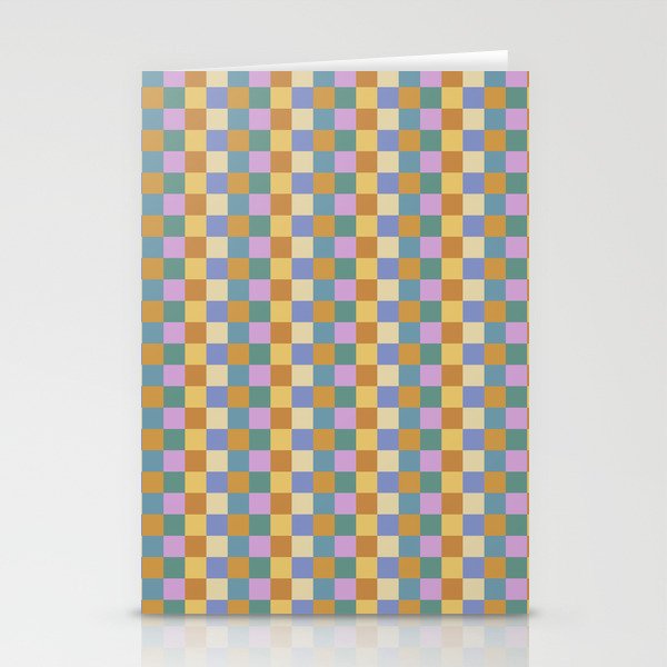 Checkered Multicolor Pattern XXXVI Colorful Summer Stationery Card Gallery Image 1