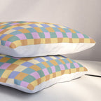 Checkered Multicolor Pattern XXXVI Colorful Summer Pillow Sham Gallery Image 3