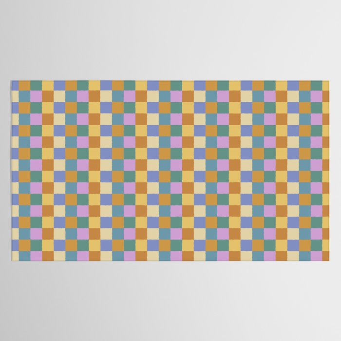 Checkered Multicolor Pattern XXXVI Colorful Summer Tablecloth Gallery Image 2