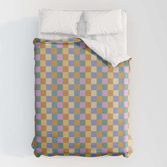 Checkered Multicolor Pattern XXXVI Colorful Summer Duvet Cover Gallery Image 1