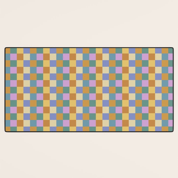 Checkered Multicolor Pattern XXXVI Colorful Summer Desk Mat Gallery Image 3