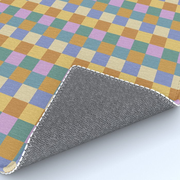 Checkered Multicolor Pattern XXXVI Colorful Summer Rug Gallery Image 4