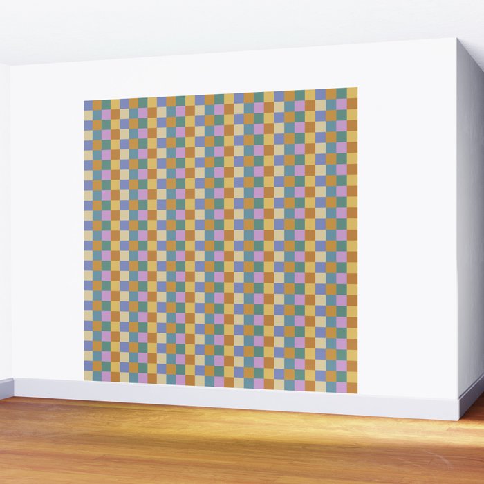 Checkered Multicolor Pattern XXXVI Colorful Summer Wall Mural Gallery Image 2
