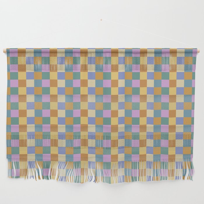 Checkered Multicolor Pattern XXXVI Colorful Summer Wall Hanging Gallery Image 1