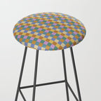 Checkered Multicolor Pattern XXXVI Colorful Summer Stool Gallery Image 2