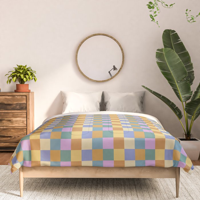 Checkered Multicolor Pattern XXXVI Colorful Summer Comforter Gallery Image 3