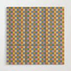 Checkered Multicolor Pattern XXXVI Colorful Summer Wood Wall Art Gallery Image 1
