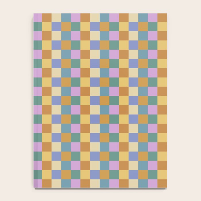 Checkered Multicolor Pattern XXXVI Colorful Summer Notebook Gallery Image 4