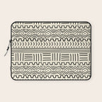 Mud Cloth on Cream Laptop Sleeve Gallery Image 1