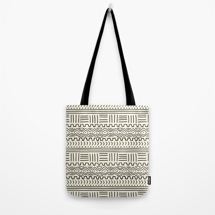 Mud Cloth on Cream Tote Bag Gallery Image 2