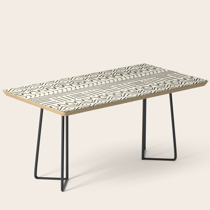 Mud Cloth on Cream Coffee Table Gallery Image 1