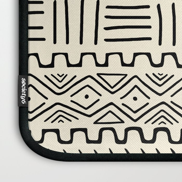 Mud Cloth on Cream Laptop Sleeve Gallery Image 3
