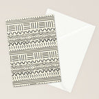 Mud Cloth on Cream Stationery Card Gallery Image 2