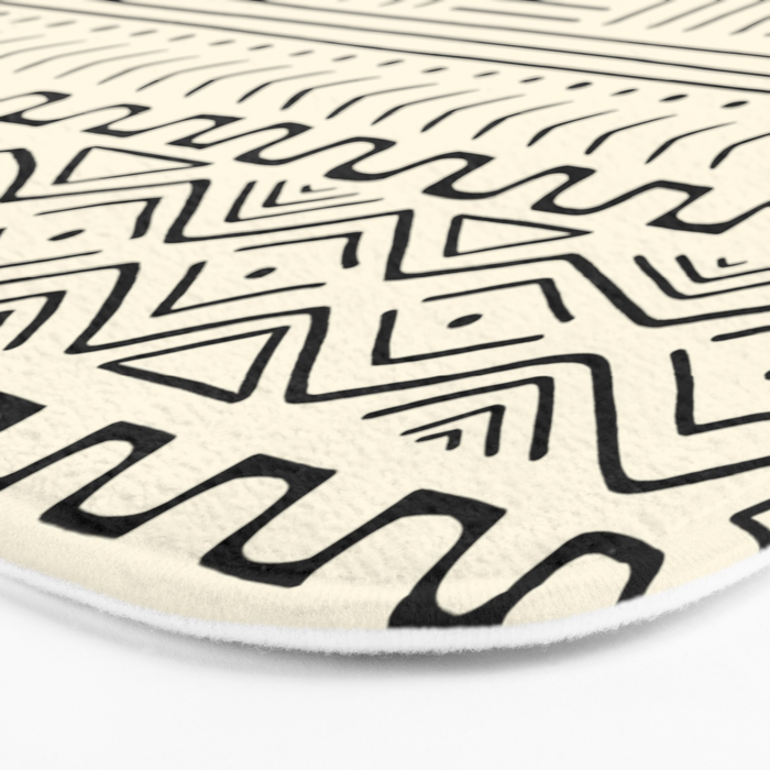 Mud Cloth on Cream Bath Mat Gallery Image 3