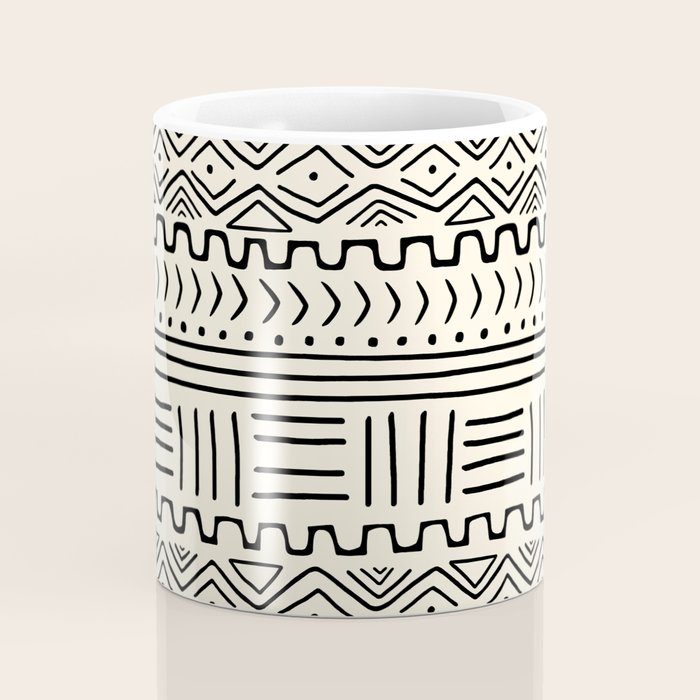 Mud Cloth on Cream Coffee Mug Gallery Image 4
