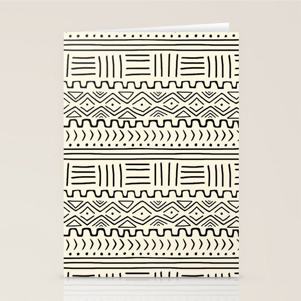 Mud Cloth on Cream Stationery Card Gallery Image 1