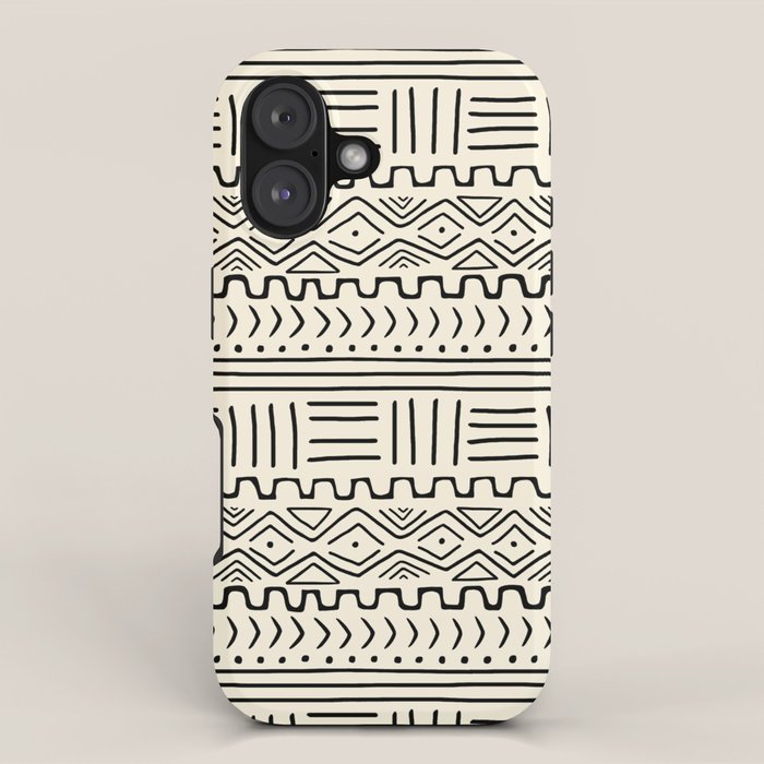 Mud Cloth on Cream iPhone Case Gallery Image 1