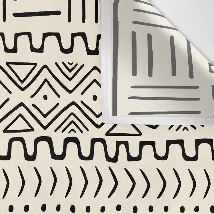 Mud Cloth on Cream Wall Tapestry Gallery Image 3