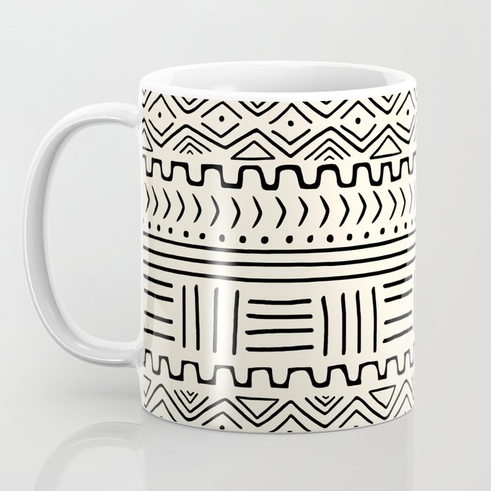 Mud Cloth on Cream Coffee Mug Gallery Image 3