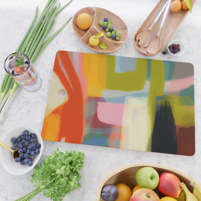 Color study 1 abstract art Cutting Board Gallery Image 2