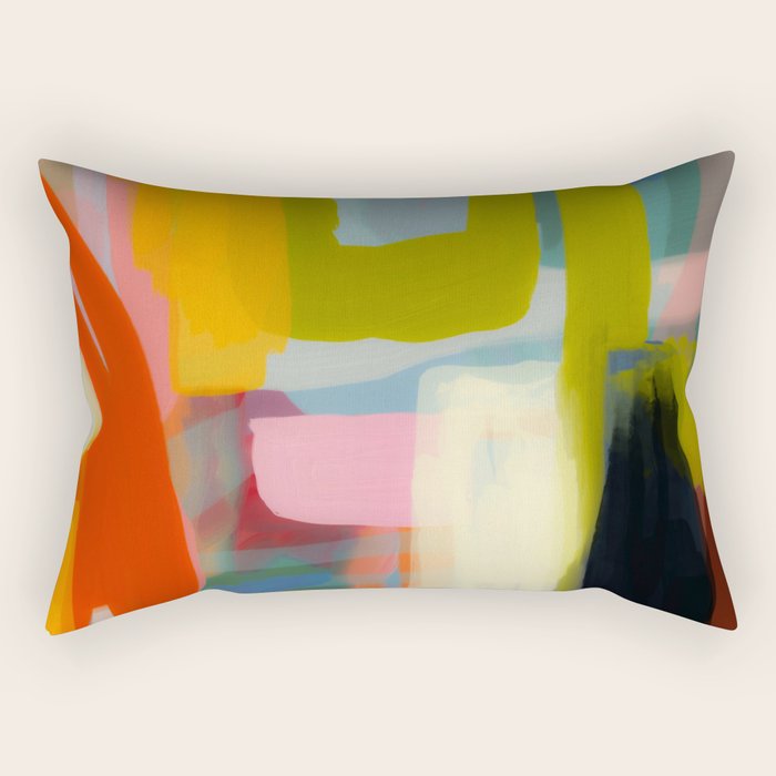 Color study 1 abstract art Rectangular Pillow Gallery Image 1
