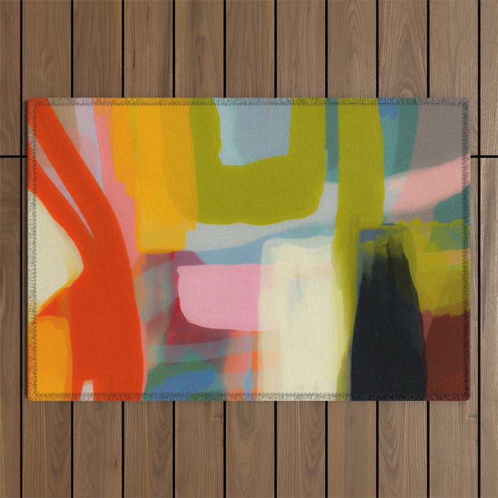 Color study 1 abstract art Outdoor Rug Gallery Image 1